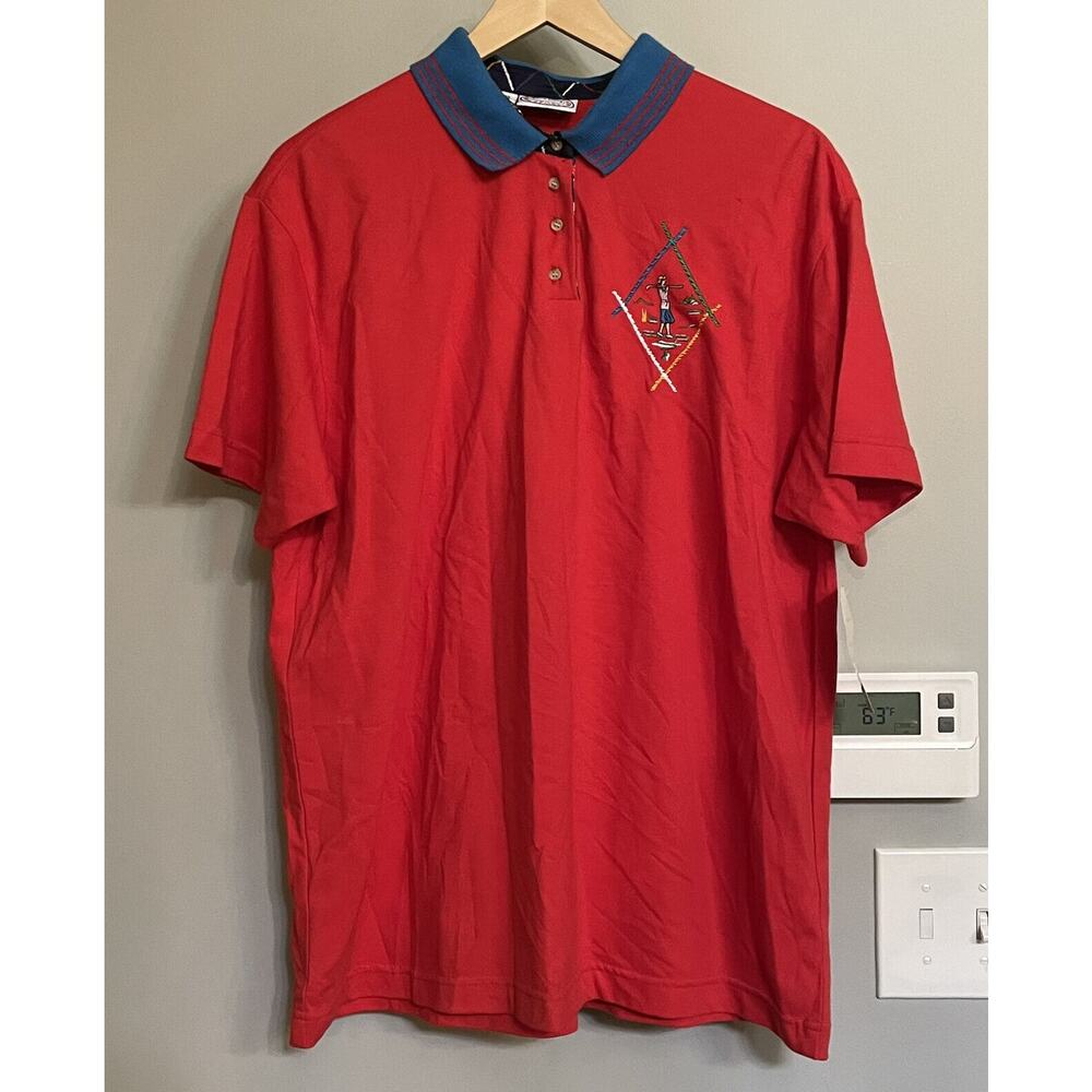 David Smith Country Sport Polo Shirt Embroidered Golf Mens XL‎ NWT